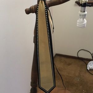 Gold and Black Checkered Gianno Tie